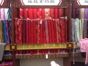 A sample of the fabrics on offer there.